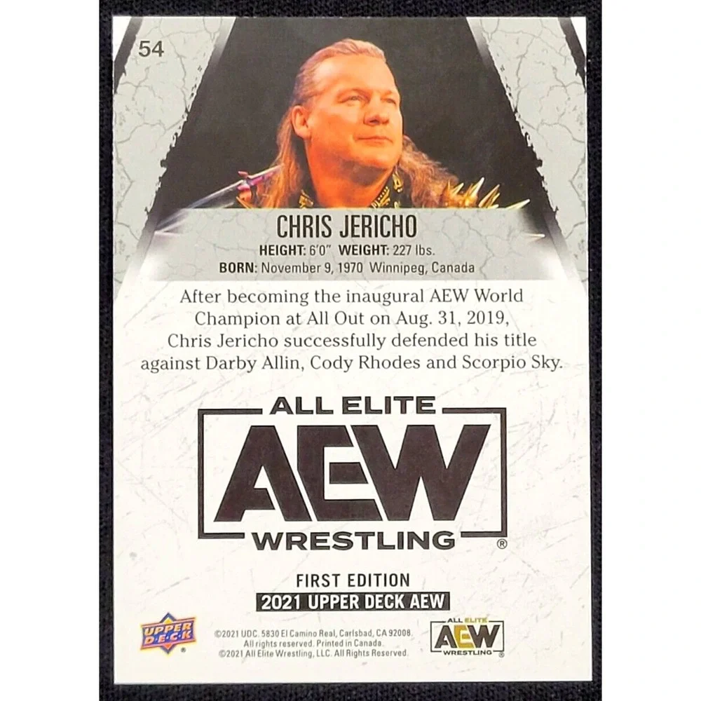 2021 UPPER DECK AEW - CHRIS JERICHO - RAINBOW‎ FOIL SP